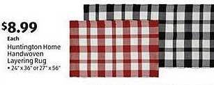 Aldi Huntington home handwoven layering rug offer