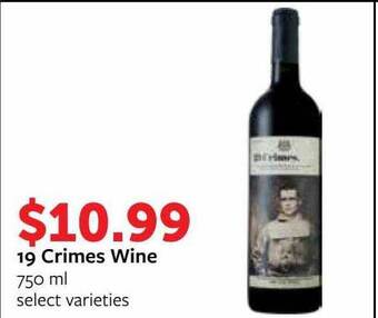 Fareway 19 crimes wine offer