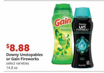 Fareway Downy unstopables or gain fireworks offer