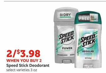 Fareway Speed stick deodorant offer