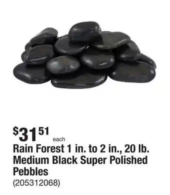 The Home Depot Rain forest 1 in. to 2 in., 20 lb. medium black super polished pebbles offer