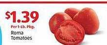 Aldi Roma tomatoes offer