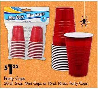 Dollar Tree Party cups offer