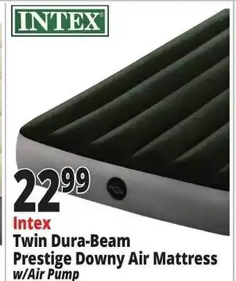 Ocean State Job Lot Intex twin dura-beam prestige downy air mattress offer