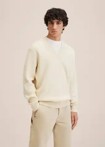 Mango V-neck cotton sweater offer