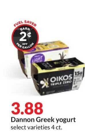 Hy-Vee Dannon greek yogurt offer