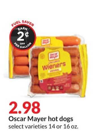 Hy-Vee Oscar mayer hot dogs offer