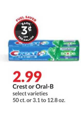 Hy-Vee Crest or oral-b offer