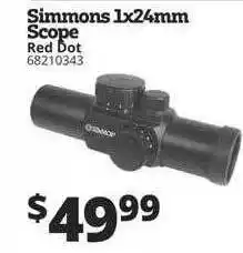 Rural King Simmons 1x24mm scope offer