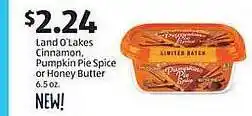 Aldi Land o' lakes cinnamon, pumpkin pie spice or honey butter offer