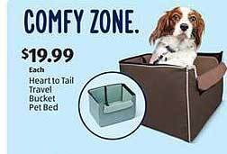 Heart to tail travel bucket pet bed