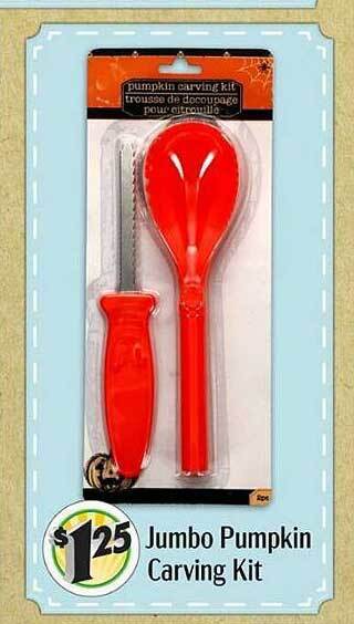 Dollar Tree Jumbo pumpkin carving kit offer