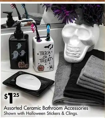 Dollar Tree Assorted ceramic bathroom accessories offer