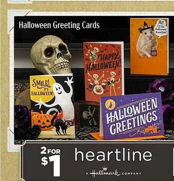 Dollar Tree Halloween greeting cards offer