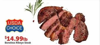 Fareway Boneless ribeye steak offer