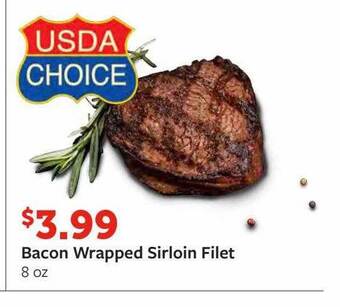 Fareway Bacon wrapped sirloin filet offer