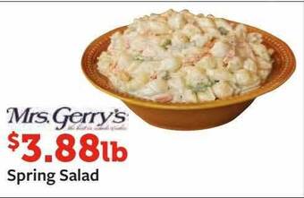 Fareway Mrs gerry's spring salad offer