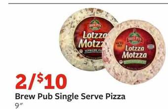 Fareway Brew pub single serve pizza offer