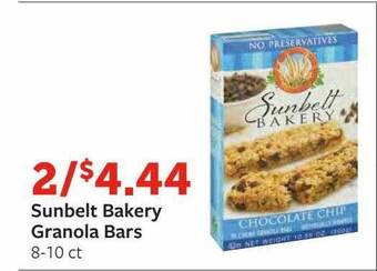 Fareway Sunbelt bakery granola bars offer