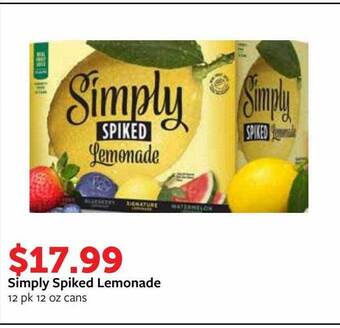 Fareway Simply spiked lemonade offer
