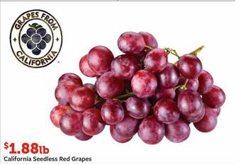 Fareway California seedless red grapes offer