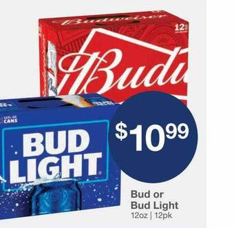 Kinney Drugs Bud or bud light offer