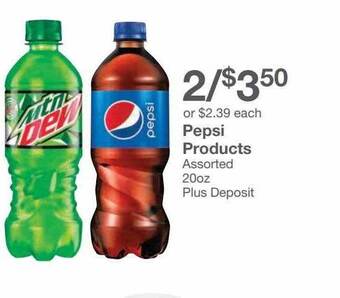Kinney Drugs Pepsi products offer