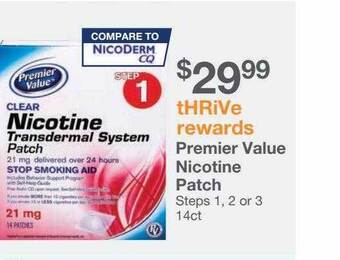 Kinney Drugs Premier value nicotine patch offer