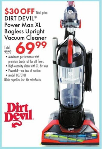 Boscov's Dirt Devil Power Max XL Bagless Upright Vacuum Cleaner offer