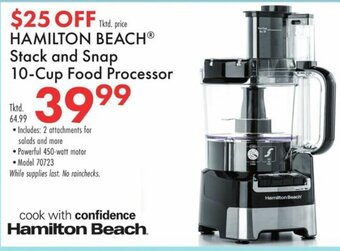 Boscov's Hamilton Beach Stack and Snap 10-Cup Food Processor offer