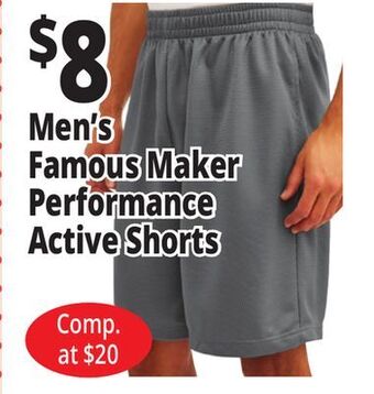 Ocean State Job Lot Men's famous maker performance active shorts offer