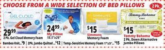 Ocean State Job Lot Bed pillows offer