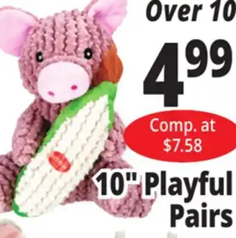 Ocean State Job Lot 10" playful pairs dog toy offer