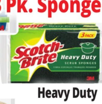 Ocean State Job Lot Scotch-brite, scrub sponges, heavy duty, 3 pack offer