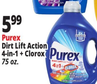 Ocean State Job Lot Purex dirt lift action 4-in-1 + clorox offer