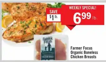 Price Chopper Farmer focus organic boneless chicken breasts offer
