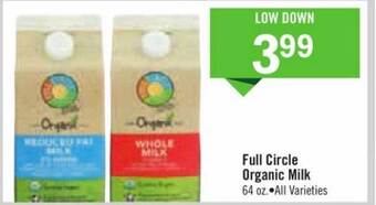 Price Chopper Full circle organic milk offer