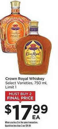 Food 4 Less Crown royal whiskey offer