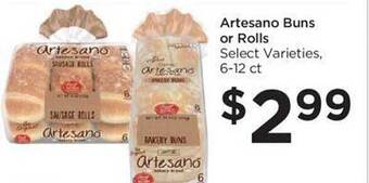Food 4 Less Artesano buns or rolls offer