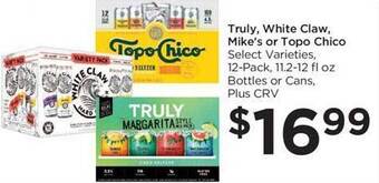 Food 4 Less Truly, white claw, mike's or topo chico offer
