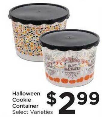 Food 4 Less Halloween cookie container offer