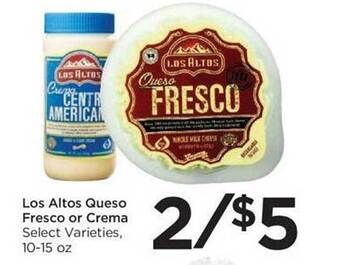 Food 4 Less Los altos queso fresco or crema offer
