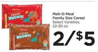 Food 4 Less Malt-o-meal family size cereal offer