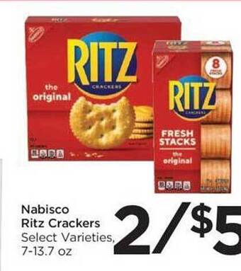 Food 4 Less Nabisco ritz crackers offer