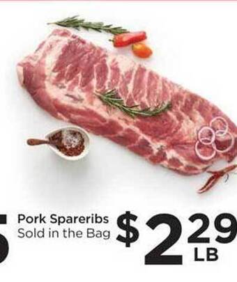 Food 4 Less Pork spareribs offer