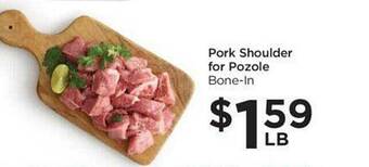 Food 4 Less Pork shoulder for pozole offer
