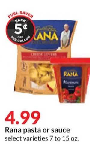 Hy-Vee Rana pasta or sauce offer