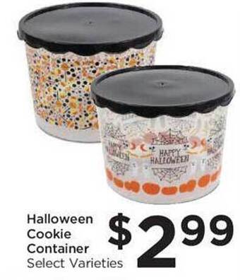 Food 4 Less Halloween cookie container offer