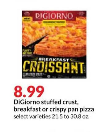 Hy-Vee Digiorno stuffed crust, breakfast or crispy pan pizza offer