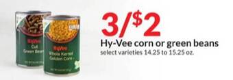 Hy-Vee Hy-vee corn or green beans offer